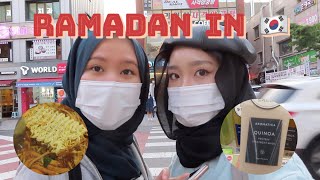 fasting in korea - a ramadan vlog, tteokbokki buffet, online classes, mini shopping haul