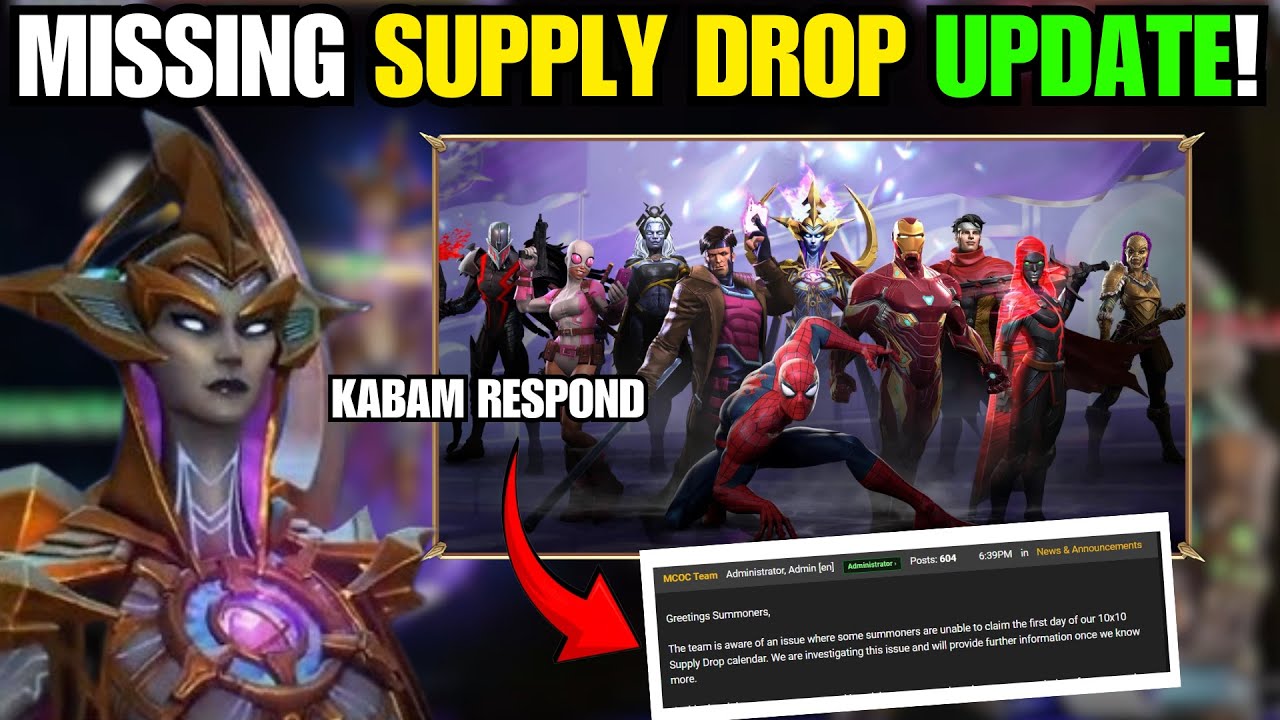 MISSING SUPPLY DROP UPDATE 😍 FINALLY KABAM RESPOND ON MISSING SUPPY