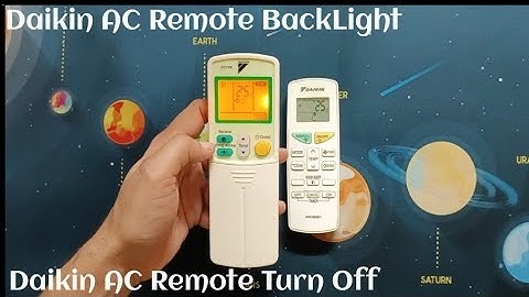Daikin AC Remote Light | How To Turn On Daikin AC Remote Display Light