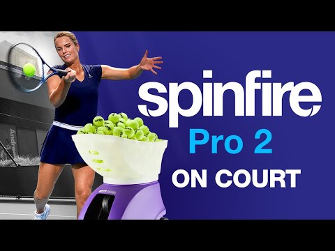 Watch the Spinfire Pro 2 ball machine go through its range of functions on the court. Click on SHOW MORE below to see time stamps, so you can easily skip ahe...