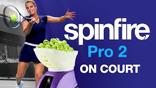 Spinfire Pro 2 (v2) Tennis Ball Machine - On Court