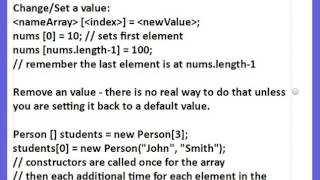 Array and ArrayList Review