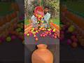 Amazing multicolour ball porring family challenge #shorts #game
