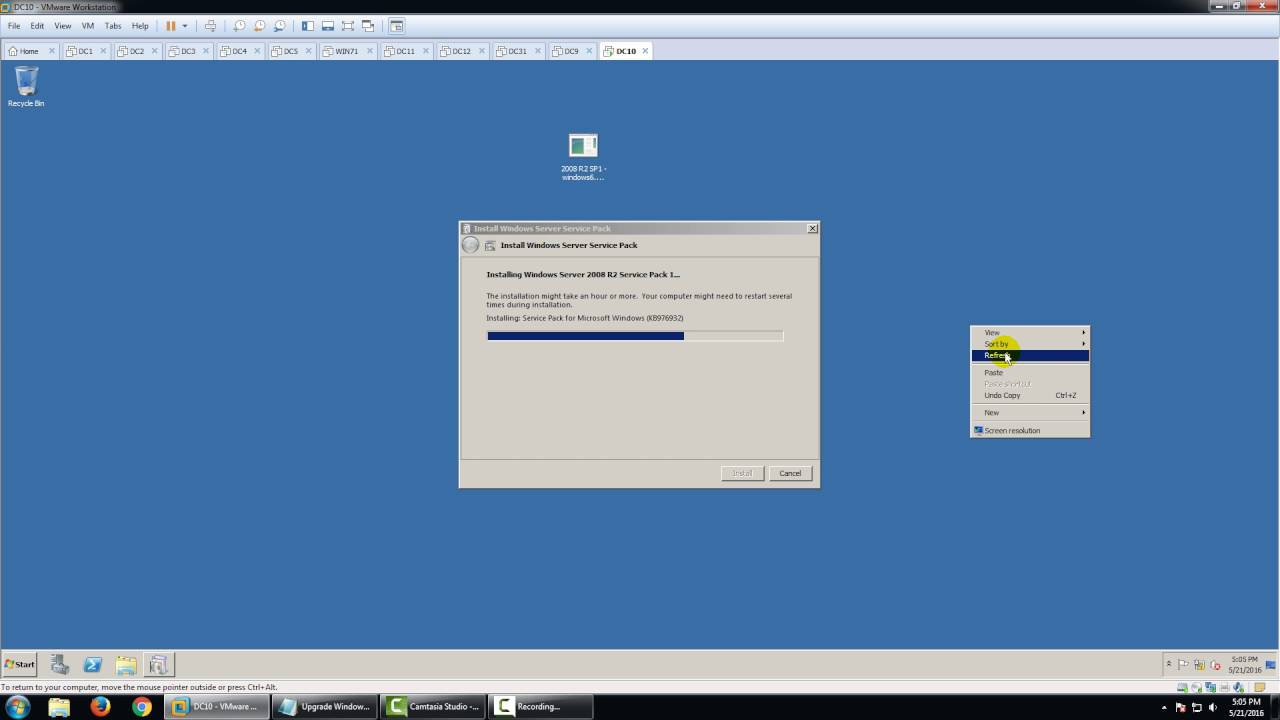 Upgrade Windows Server 2008 R2 to R2 SP1 - YouTube