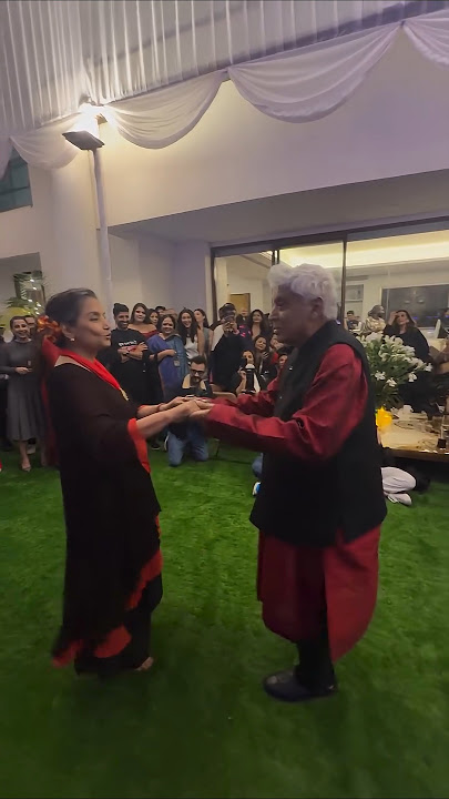 LOVE FOREVER 💕 #javedakhtar and #shabanaazmi dancing together on her 75th Birthday #shorts