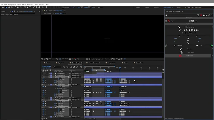 Duik Bassel - Copy Keyframes from multiple layers at the same time - After Effects