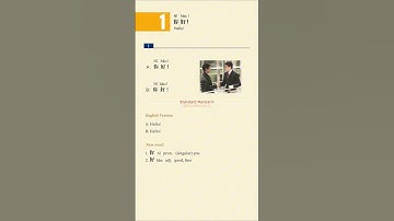 HSK 1 - Lesson1 | Lesson text with audio | Hello | 你好