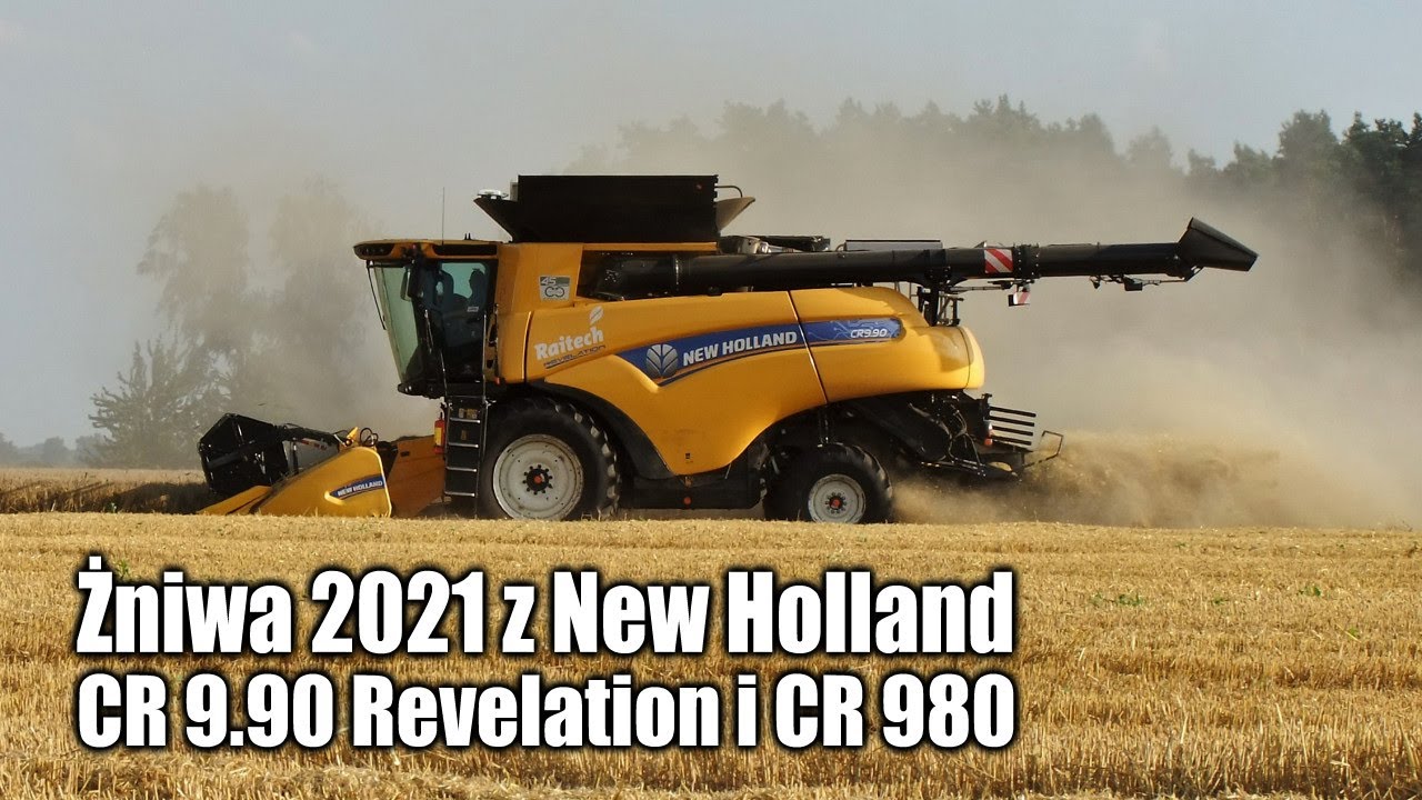 maxresdefault Żniwa 2021 z New Holland   w polu CR 9.90 Revelation i CR 980   VIDEO