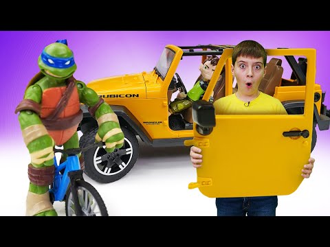 Черепашка Ниндзя Лео выбирает машину! Бен 10 освободил Автомастерскую. Игрушки машинки в ремонте