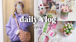 vlog ep. 36 🍵🍓делаем матча с клубникой, покупки одежды на весну и заказы для декора комнаты 🌷