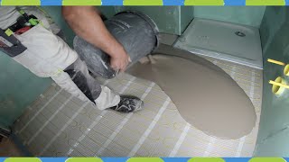 Repair the screed and install electrical floor heating