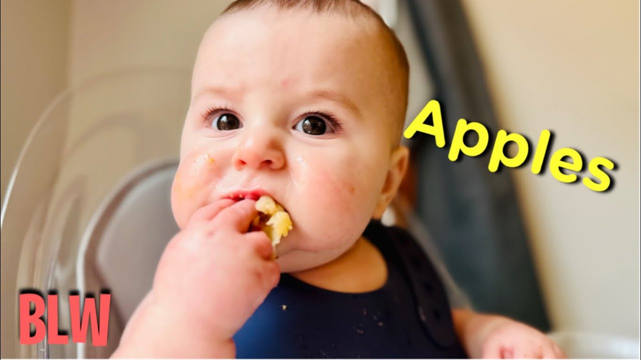 Maverick tries Apples Baby Led Weaning YouTube