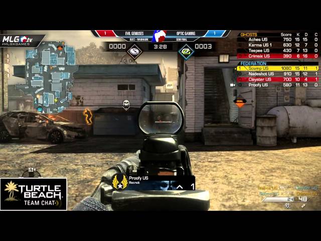 OpTic Gaming vs Evil Geniuses - Game 3 - Semi Final 2 - #MLGXGames class=