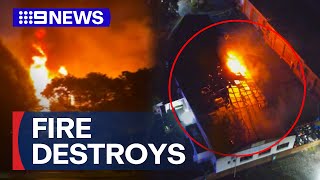 One Of Australias Oldest Dry Cleaners Destroyed By Fire 9 News Australia