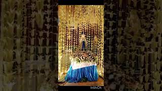 Mother Mary Pray For Us. Mother Marys Statue Decorated With Flowers At Mukkattukara Church