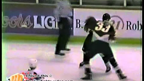 Feb 14, 1999 Trevor Folk vs Lon Hovland Wichita Thunder vs Fayetteville Force CHL