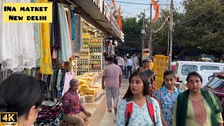 Beauty Of Delhi- Walking in INA Market (Indian National Airways) New Delhi 4k video