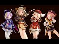 【360 °VR/4K/Genshin Impact】Klee&amp;Sayu&amp;Qiqi &amp;Diona【猫耳开关】