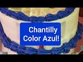 Como hacer chantilly o heavy whip cream en tono azul!!