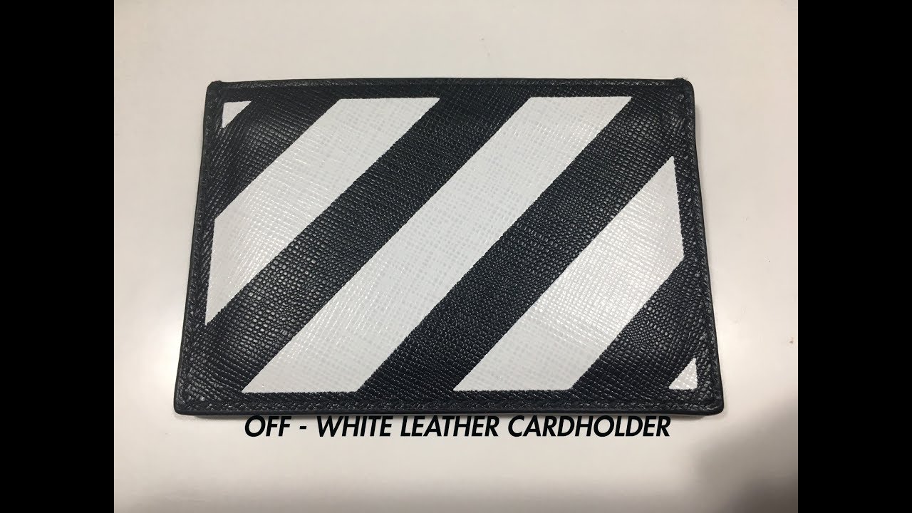 Off White Leather Card Holder