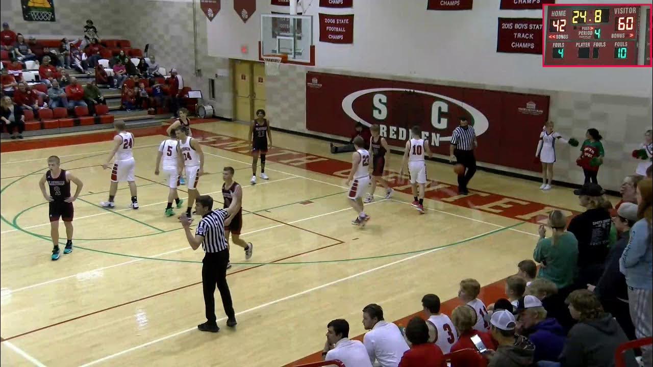Smith Center Redmen Vs. Plainville Cardinals Varsity basketball YouTube