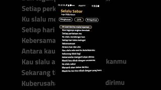 Lirik lagu selalu sabar