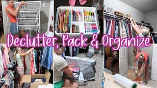 DECLUTTER, PACK AND ORGANIZE WITH ME / MESSY HOUSE CLEANING MOTIVATION / CLEAN AND PACK WITH ME