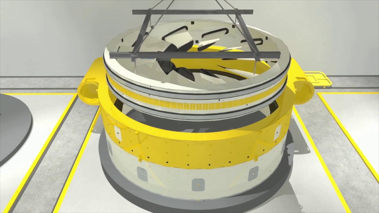 Présentation de l'usine d'hydroliennes de Naval Energies/OpenHydro à Cherbourg