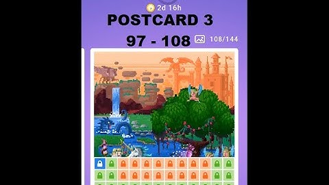 Nonogram Fantastic Voyage 3rd Postcard Level 96-108
