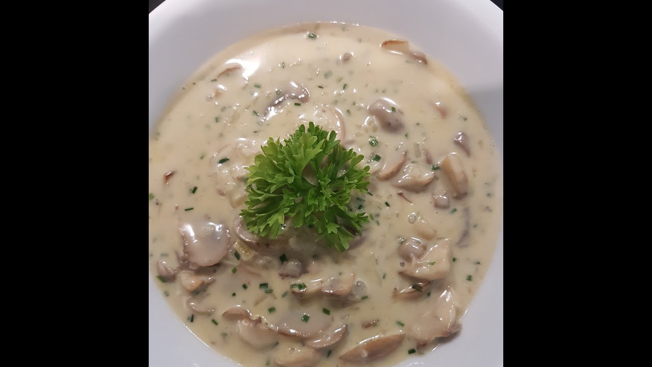 Leckere Champignonrahmsoße mit frischen Champignons - YouTube