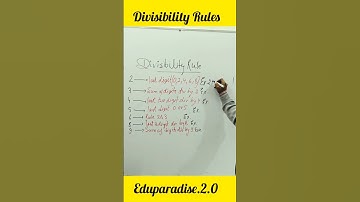 Divisibility Rules for 2,3,4,5,6,8,9,10 | विभाज्यता का नियम| #ytshorts #maths #education #shorts