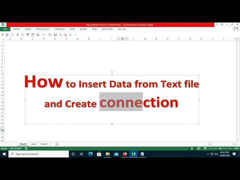 How to Create connection between excel and text file