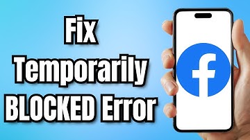 How to Fix FACEBOOK Temporarily BLOCKED Error
