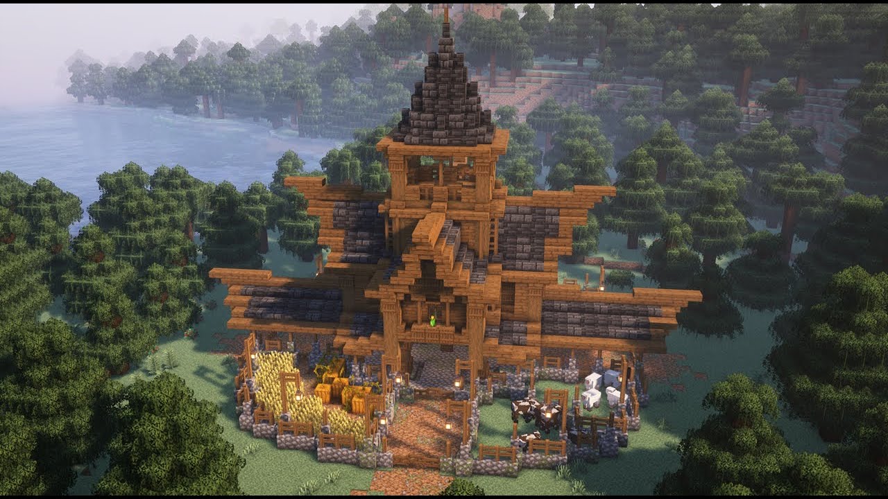 Minecraft: How to build a Medieval Wooden Survival Base | Tutorial ...