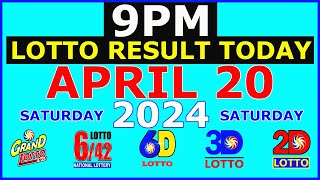 Lotto Result Today 9pm April 20 2024 PCSO