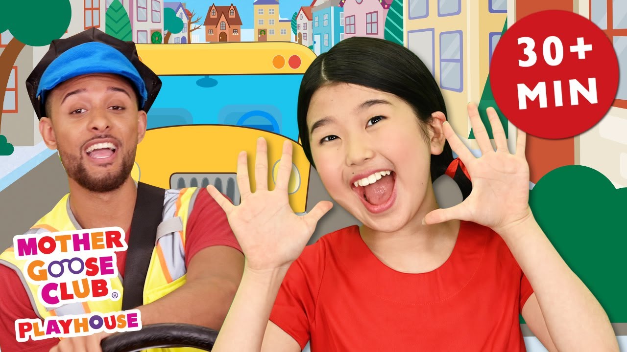The Wheels on the Bus + More | Mother Goose Club Playhouse Songs ...