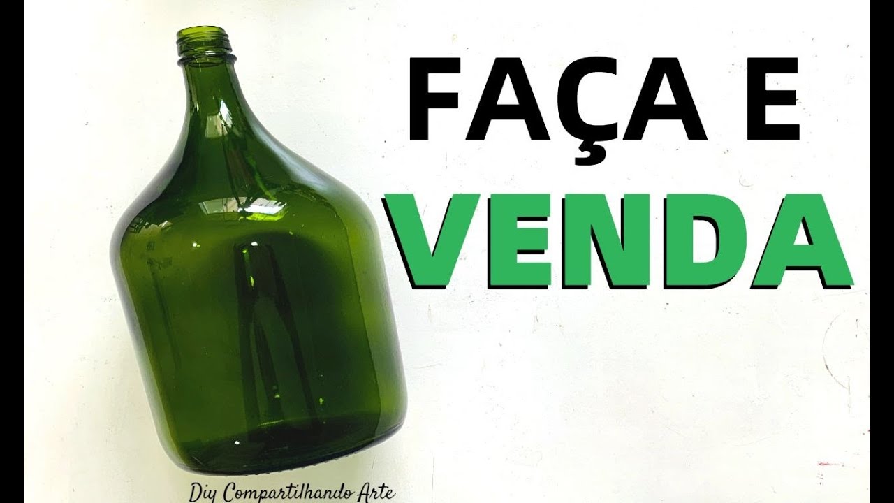 GARRAFÃO DE VINHO DECORADO IDEIA INCRÍVEL DO LIXO AO LUXO DIY Artesanato do Compartilhando Arte