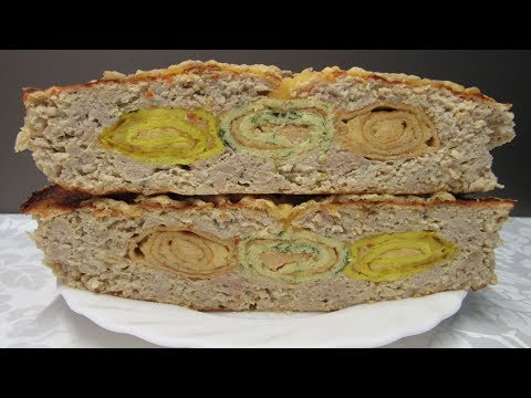 Мясное суфле с яичными блинчиками. Все будут сыты и довольны!!!