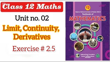 Exercise 2.5 Class 12 maths ||  New Book || ex 2.5 Class 12 maths NBF || Waqaracademy2 || Sir Waqar