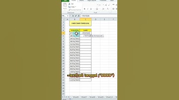 cara cepat mencari hari dari sebuah tanggal dengan rumus di Excel