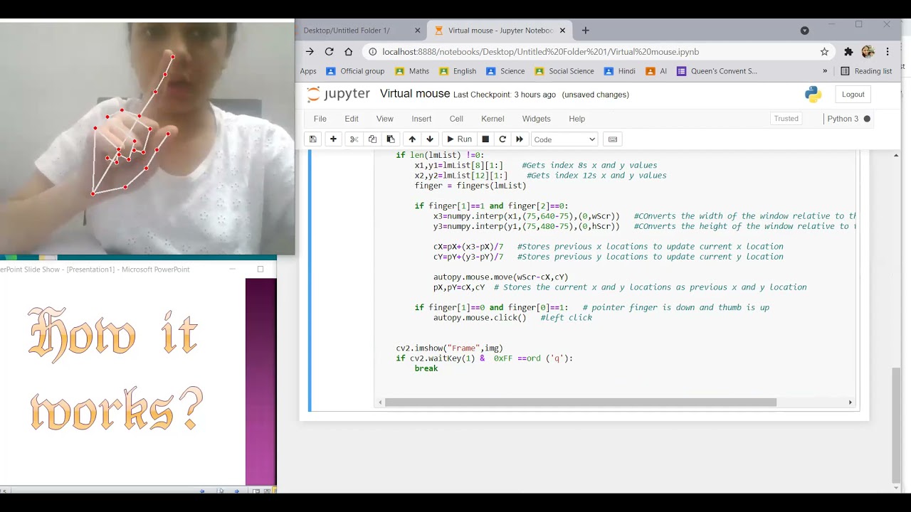 AI Virtual Mouse | CV project | Python | Saanvi Tayal - YouTube