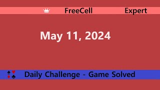 Microsoft Solitaire Collection | FreeCell Expert | May 11, 2024 | Daily Challenges screenshot 4