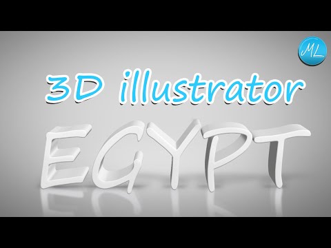 Three-dimensional writing, TEXT 3D, in Illustrator
