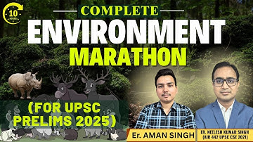 🌿COMPLETE INDIAN ENVIRONMENT MARATHON | UPSC PRELIMS 2025 | ER. AMAN SINGH |PCS |IAS |CDS |CAPF|SSC