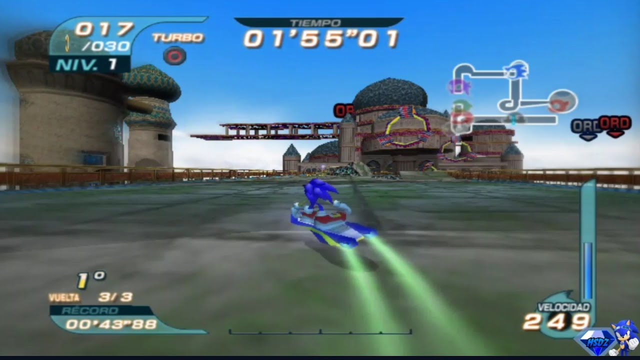 Sonic Riders (PS2/Aethersx2) - Sky Road - (Sonic) - YouTube