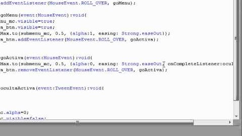 Como hacer un menu desplegable en Flash Parte 2