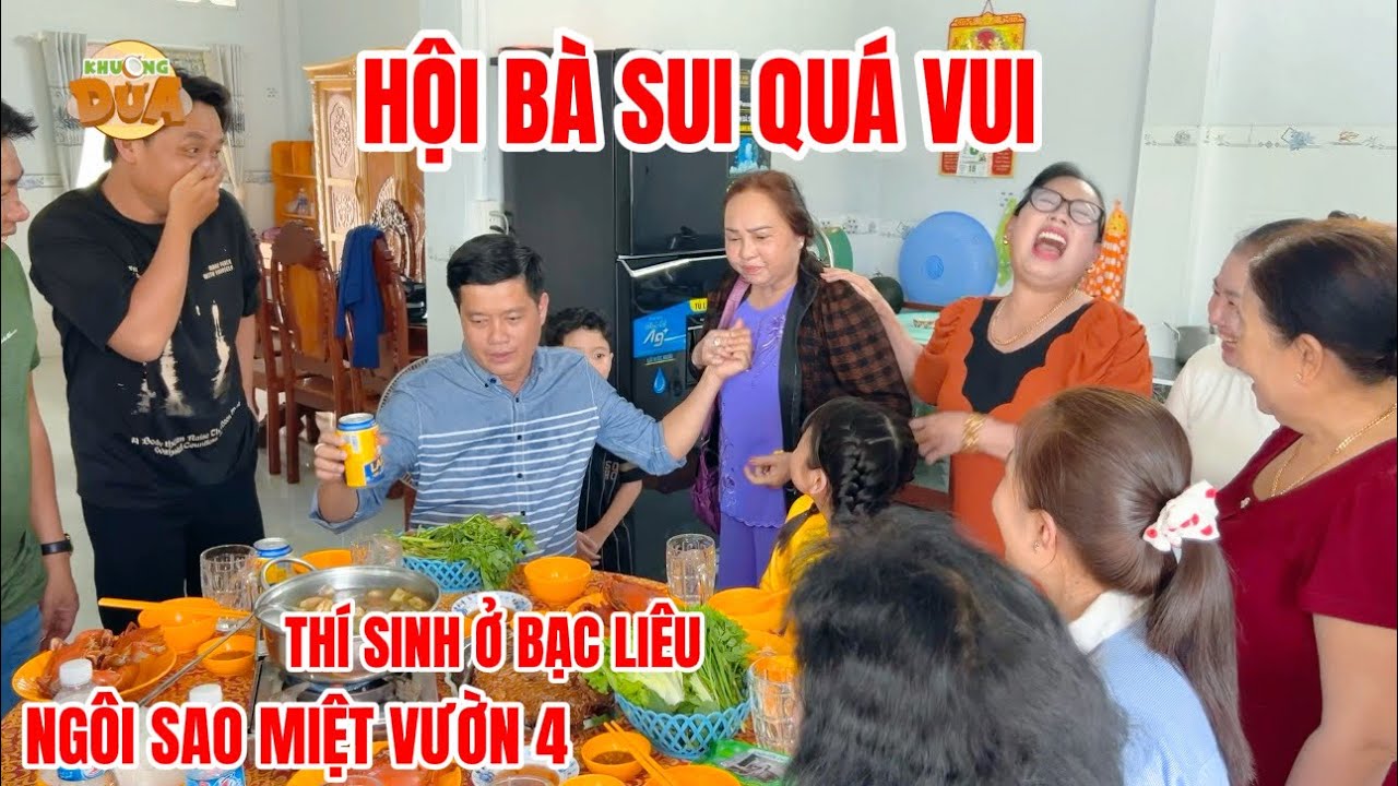 Khương Dừa về quê Công Tử Bạc Liêu thăm thí sinh Ngôi Sao Miệt Vườn 4 gặp hội bà sui vui như Tết