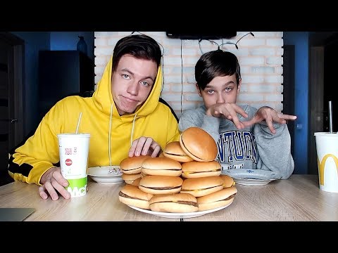 20 БУРГЕРОВ ЗА 10 МИНУТ!! МЛАДШИЙ БРАТ ЛОПНУЛ!!
