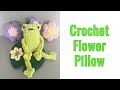 How to Crochet a Flower Pillow for Crochet Frog | Crochet Leggy Frog Accessories