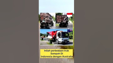 perbedaan truk sampah Indonesia dan Australia#shorts